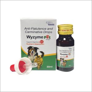 Wyzyme Pet Anti-Flatulence and Carminative Drops - Supports Digestion and Nutrient Absorption for Dogs and Cats, 30ml Bottle
